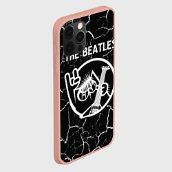 Чехол для iPhone 12 Pro Max The Beatles - КОТ - Трещины, цвет: 3D-светло-розовый — фото 2