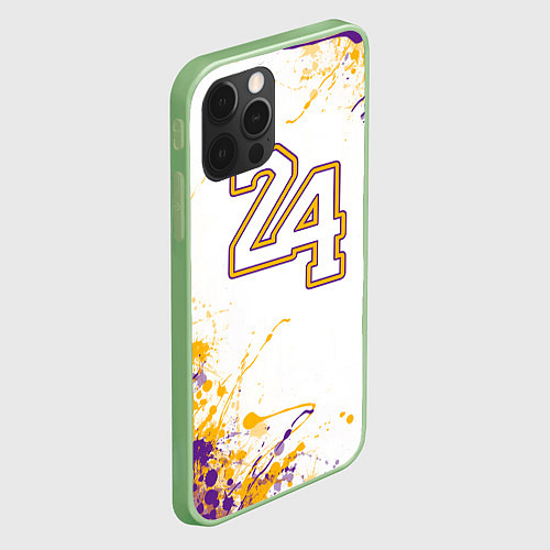 Чехол iPhone 12 Pro Max Коби Брайант Lakers 24 / 3D-Салатовый – фото 2