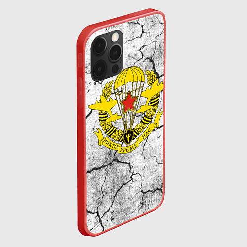 Чехол iPhone 12 Pro Max ВДВ СИЛОВИКИ / 3D-Красный – фото 2