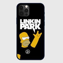 Чехол для iPhone 12 Pro Max LINKIN PARK ГОМЕР СИМПСОН, SIMPSONS, цвет: 3D-черный