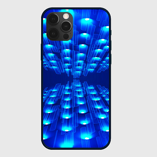 Чехол iPhone 12 Pro Max GLOWING SPOTLIGHTS / 3D-Черный – фото 1