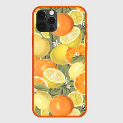 Чехол для iPhone 12 Pro Max Апельсины и Лимоны, цвет: 3D-красный