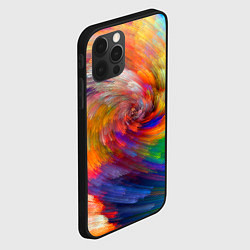 Чехол для iPhone 12 Pro Max MULTICOLORED SWIRLS, цвет: 3D-черный — фото 2