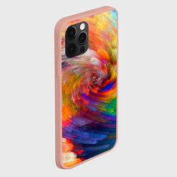 Чехол для iPhone 12 Pro Max MULTICOLORED SWIRLS, цвет: 3D-светло-розовый — фото 2