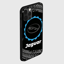 Чехол для iPhone 12 Pro Max Jaguar в стиле Top Gear со следами шин на фоне, цвет: 3D-черный — фото 2