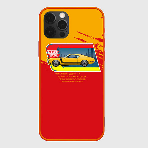 Чехол iPhone 12 Pro Max Super Muscle Car / 3D-Красный – фото 1