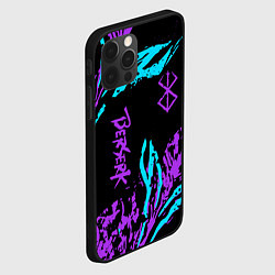 Чехол для iPhone 12 Pro Max Berserk bleck mask neon, цвет: 3D-черный — фото 2