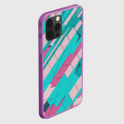 Чехол для iPhone 12 Pro Max Striped, цвет: 3D-сиреневый — фото 2