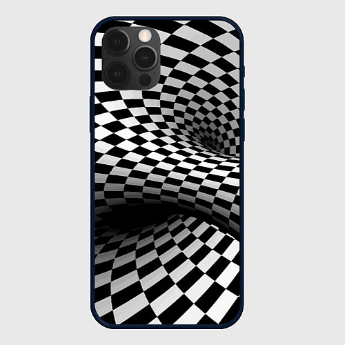 Чехол iPhone 12 Pro Max Геометрическая объёмная композиция Авангард / 3D-Черный – фото 1