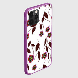 Чехол для iPhone 12 Pro Max Розовые цветы вишни на светлом фоне, цвет: 3D-сиреневый — фото 2