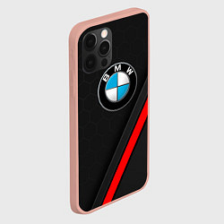 Чехол для iPhone 12 Pro Max Bmw - бмв Абстракция, цвет: 3D-светло-розовый — фото 2