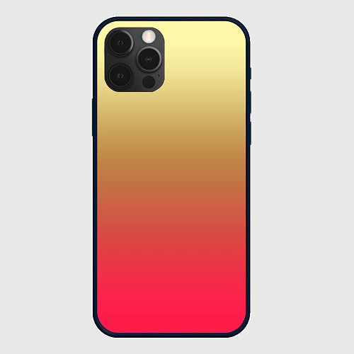 Чехол iPhone 12 Pro Max Красно-желтый градиент / 3D-Черный – фото 1