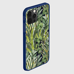 Чехол для iPhone 12 Pro Max Экзотические Летние Цветы и Листва, цвет: 3D-тёмно-синий — фото 2