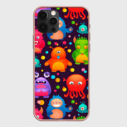 Чехол для iPhone 12 Pro Max CHARMING MONSTERS, цвет: 3D-светло-розовый