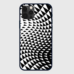 Чехол для iPhone 12 Pro Max Минималистический авангардный паттерн, цвет: 3D-черный