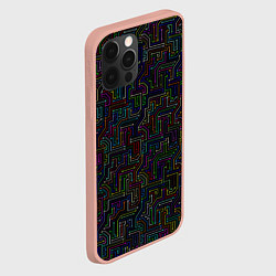 Чехол для iPhone 12 Pro Max Схема Circuit, цвет: 3D-светло-розовый — фото 2