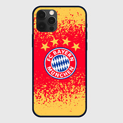 Чехол для iPhone 12 Pro Max Bayern munchen красно желтый фон, цвет: 3D-черный