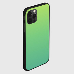 Чехол для iPhone 12 Pro Max Shades of Green GRADIENT, цвет: 3D-черный — фото 2