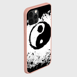 Чехол для iPhone 12 Pro Max Инь Янь Гранж, цвет: 3D-светло-розовый — фото 2
