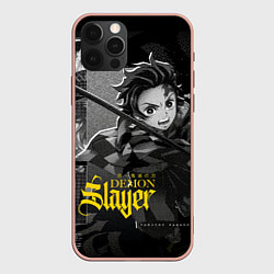 Чехол для iPhone 12 Pro Max Demon slayerИстребитель демонов, цвет: 3D-светло-розовый