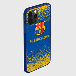 Чехол для iPhone 12 Pro Max Barcelona желтые брызги, цвет: 3D-тёмно-синий — фото 2