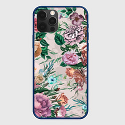 Чехол для iPhone 12 Pro Max Color floral pattern Expressionism Summer, цвет: 3D-тёмно-синий