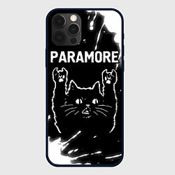 Чехол для iPhone 12 Pro Max Группа Paramore и Рок Кот, цвет: 3D-черный