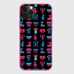 Чехол для iPhone 12 Pro Max POPPY PLAYTIME HAGGY WAGGY AND KISSY MISSY PATTERN, цвет: 3D-малиновый