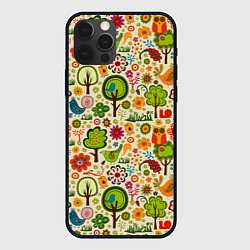 Чехол для iPhone 12 Pro Max COLORED FOREST ANIMALS, цвет: 3D-черный