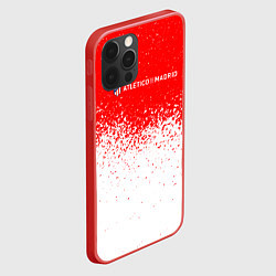 Чехол для iPhone 12 Pro Max Атлетико белые брызги, цвет: 3D-красный — фото 2