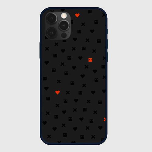 Чехол iPhone 12 Pro Max Love Death and Robots black pattern / 3D-Черный – фото 1