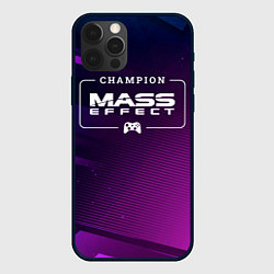 Чехол для iPhone 12 Pro Max Mass Effect Gaming Champion: рамка с лого и джойст, цвет: 3D-черный