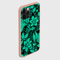 Чехол для iPhone 12 Pro Max Ажурный цветочный летний орнамент, цвет: 3D-светло-розовый — фото 2