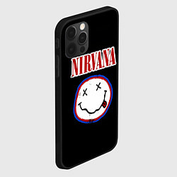 Чехол для iPhone 12 Pro Max Nirvana гранж, цвет: 3D-черный — фото 2