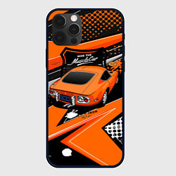 Чехол для iPhone 12 Pro Max Vintage Tron Ретро-автомобиль, цвет: 3D-черный