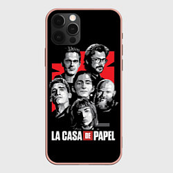 Чехол для iPhone 12 Pro Max Бумажный дом La Casa De Papel, цвет: 3D-светло-розовый