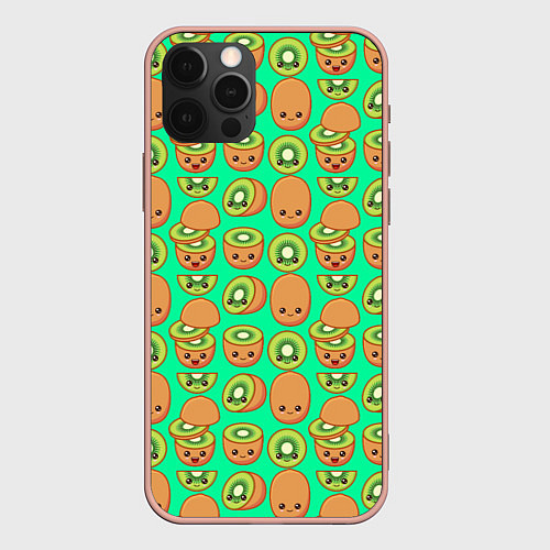 Чехол iPhone 12 Pro Max POSITIVE KIWI FRUIT / 3D-Светло-розовый – фото 1