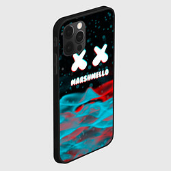 Чехол для iPhone 12 Pro Max Marshmello logo крапинки, цвет: 3D-черный — фото 2