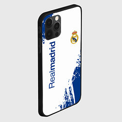 Чехол для iPhone 12 Pro Max Реал Мадрид краска, цвет: 3D-черный — фото 2