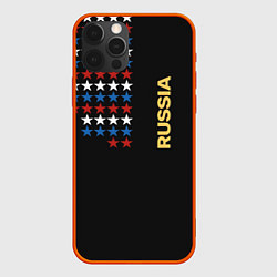 Чехол для iPhone 12 Pro Max Russia - Россия звёзды, цвет: 3D-красный