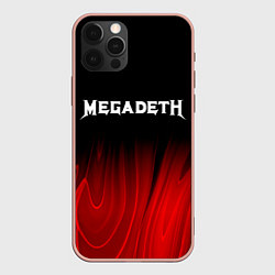 Чехол для iPhone 12 Pro Max Megadeth Red Plasma, цвет: 3D-светло-розовый
