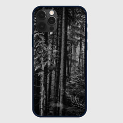 Чехол для iPhone 12 Pro Max Темный жуткий лес, цвет: 3D-черный