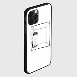 Чехол для iPhone 12 Pro Max Грустяш у окна, цвет: 3D-черный — фото 2