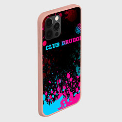 Чехол для iPhone 12 Pro Max Club Brugge Neon Gradient - FS, цвет: 3D-светло-розовый — фото 2