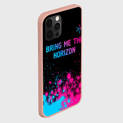 Чехол для iPhone 12 Pro Max Bring Me the Horizon Neon Gradient, цвет: 3D-светло-розовый — фото 2