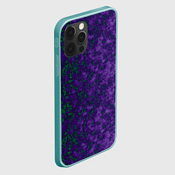 Чехол для iPhone 12 Pro Max Marble texture purple green color, цвет: 3D-мятный — фото 2