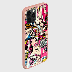 Чехол для iPhone 12 Pro Max Twisted pop atr pattern, цвет: 3D-светло-розовый — фото 2