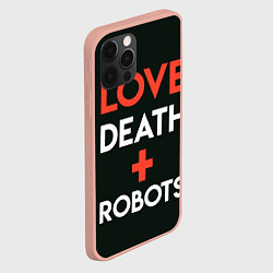 Чехол для iPhone 12 Pro Max Полюби Робота, цвет: 3D-светло-розовый — фото 2