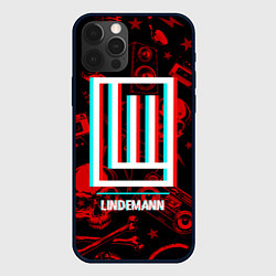 Чехол для iPhone 12 Pro Max Lindemann Rock Glitch, цвет: 3D-черный