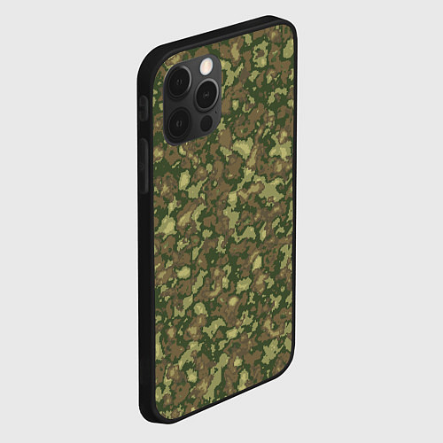 Чехол iPhone 12 Pro Max Камуфляж цифровой Флора-1 пиксель / 3D-Черный – фото 2